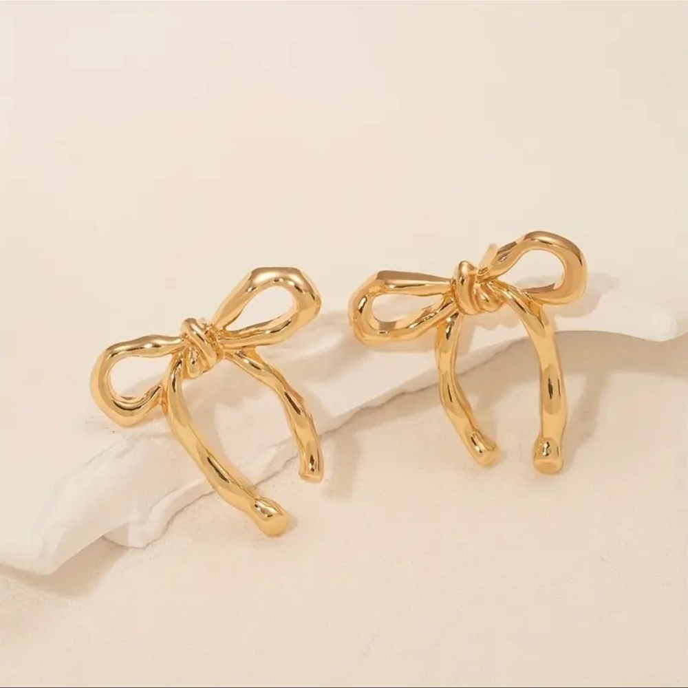 Coquette Bow Earrings GOLD Studs